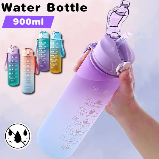 Water Bottle with Time Marker BPA Free - ALovelylook