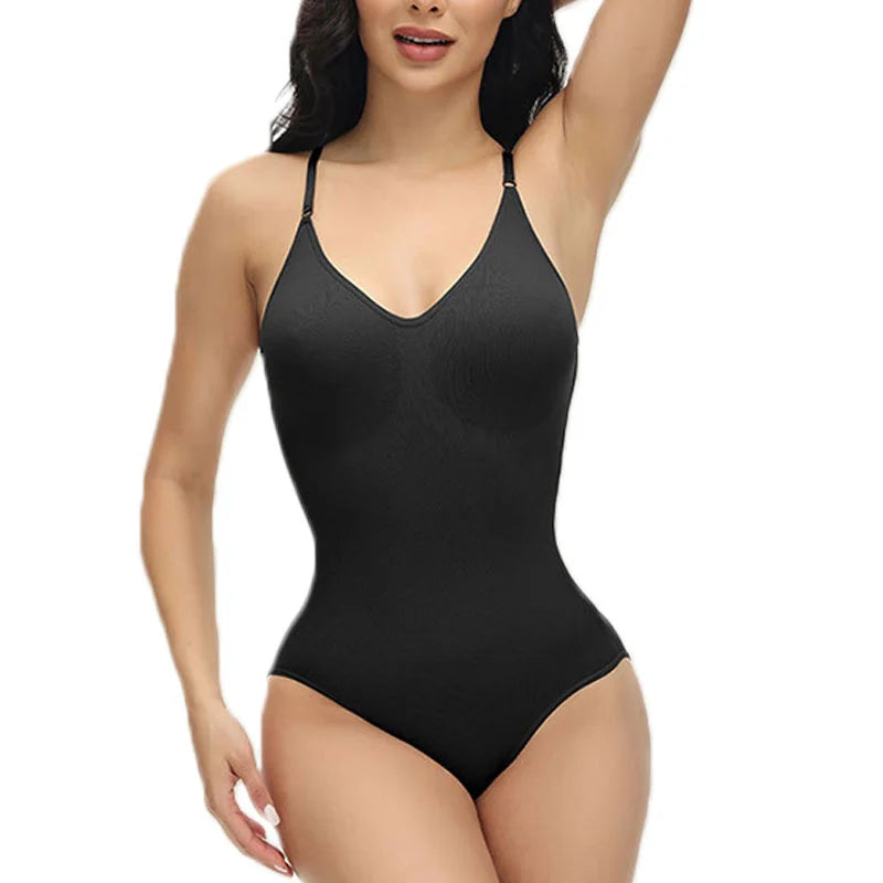 Angela V Neck Spaghetti Strap Bodysuits - ALovelylook