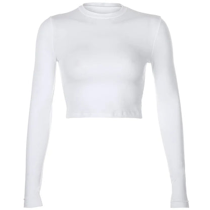 Solid Basic Long Sleeve Women's T-shirt - ALovelylook