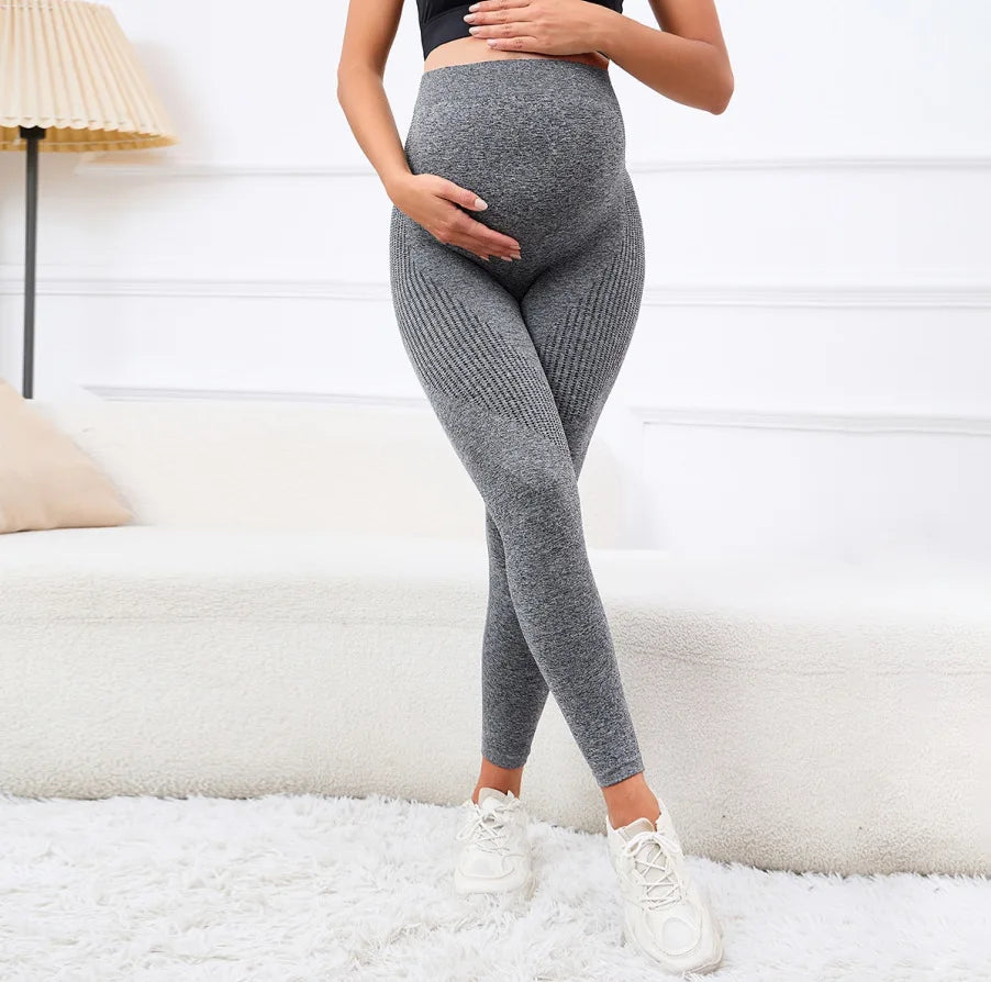 Elastic High Waist Maternity Leggings - ALovelylook