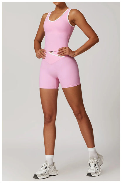 Active Aura Yoga Set – Tank Top & Shorts - ALovelylook