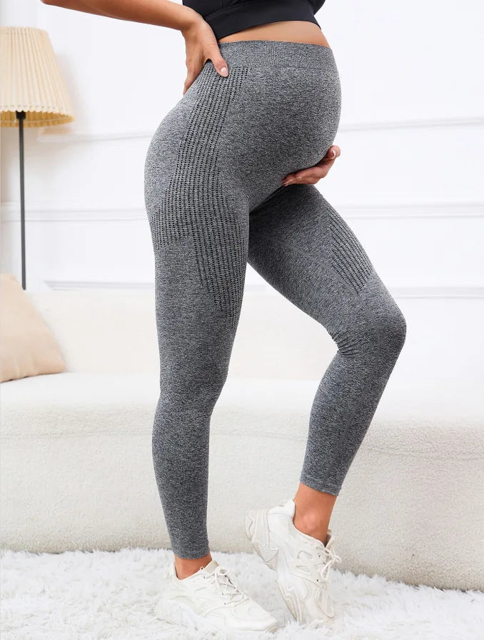 Elastic High Waist Maternity Leggings - ALovelylook