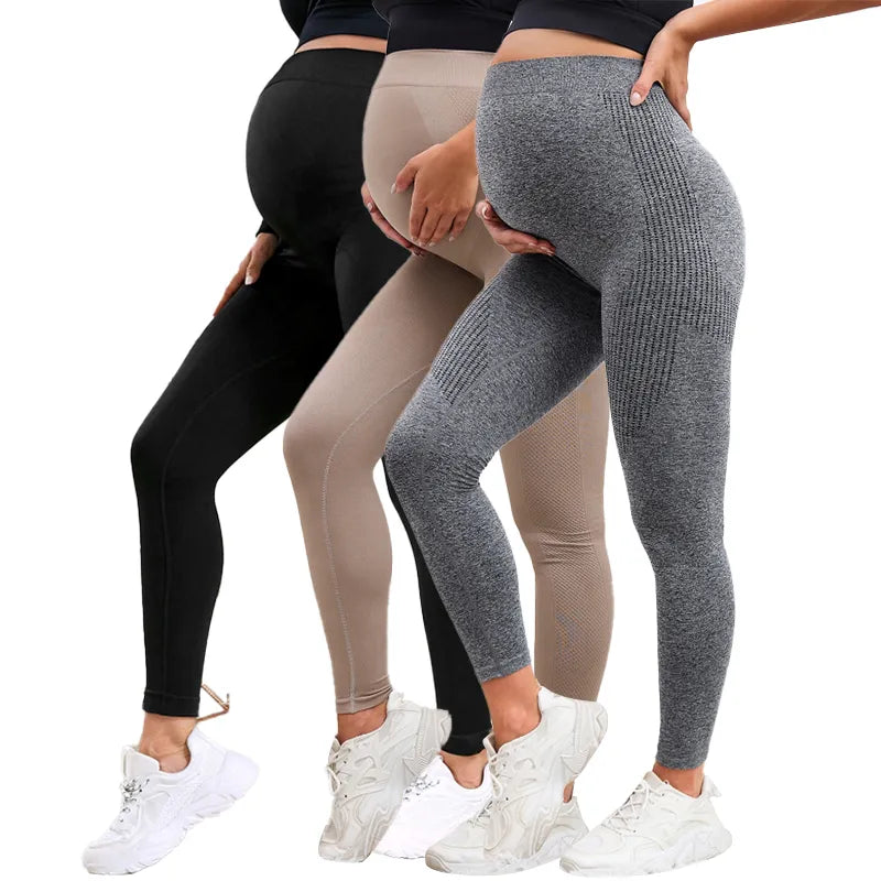 Elastic High Waist Maternity Leggings - ALovelylook