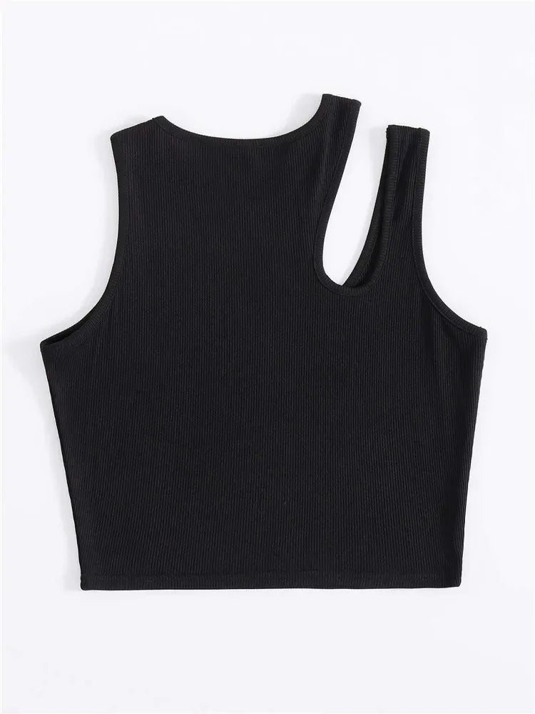 O-neck Sleeveless Crop Tops - ALovelylook