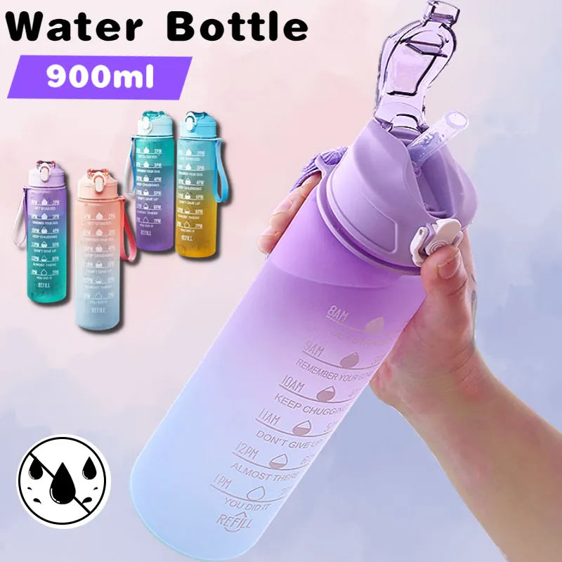 Water Bottle with Time Marker BPA Free