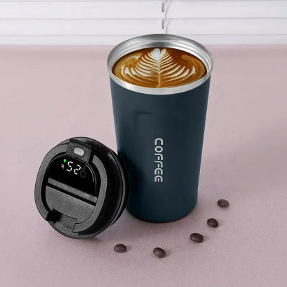 Stainless Steel Coffee Cup Temperature Display - ALovelylook