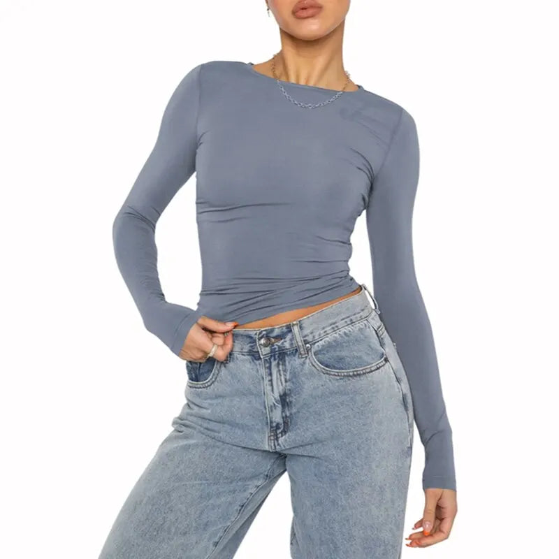 NavelFlaunt Slim Fit Crop Top - ALovelylook