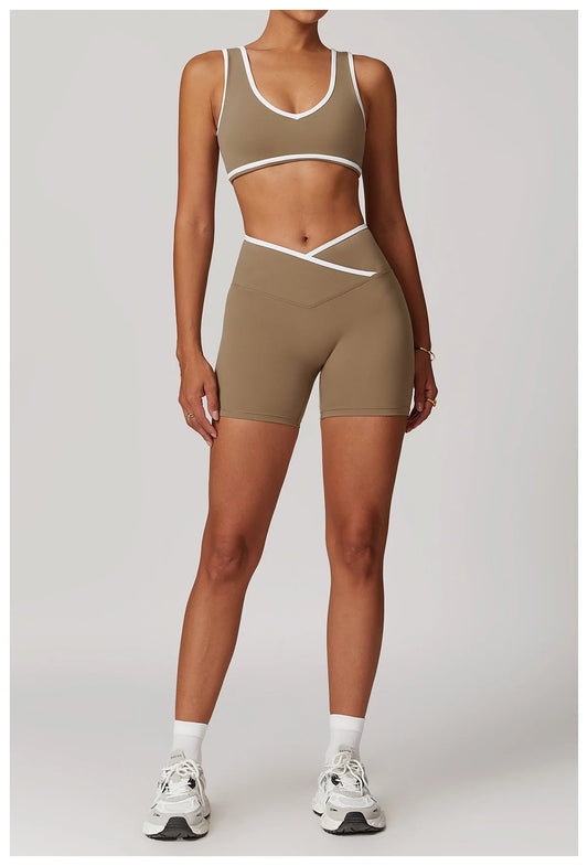 Active Aura Yoga Set – Soft Bra & High-Waisted Shorts - ALovelylook