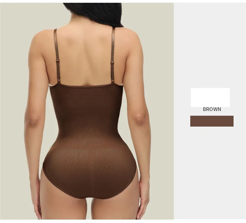 Angela V Neck Spaghetti Strap Bodysuits - ALovelylook