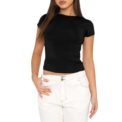 Causal O Neck Basic Top - ALovelylook