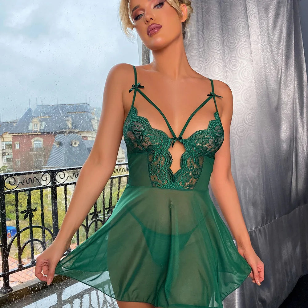 SultryLace Erotic Nightwear Dress - ALovelylook